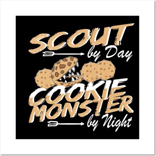 Scout by Day Cookie Monster by Night Troop leader Posters and Art